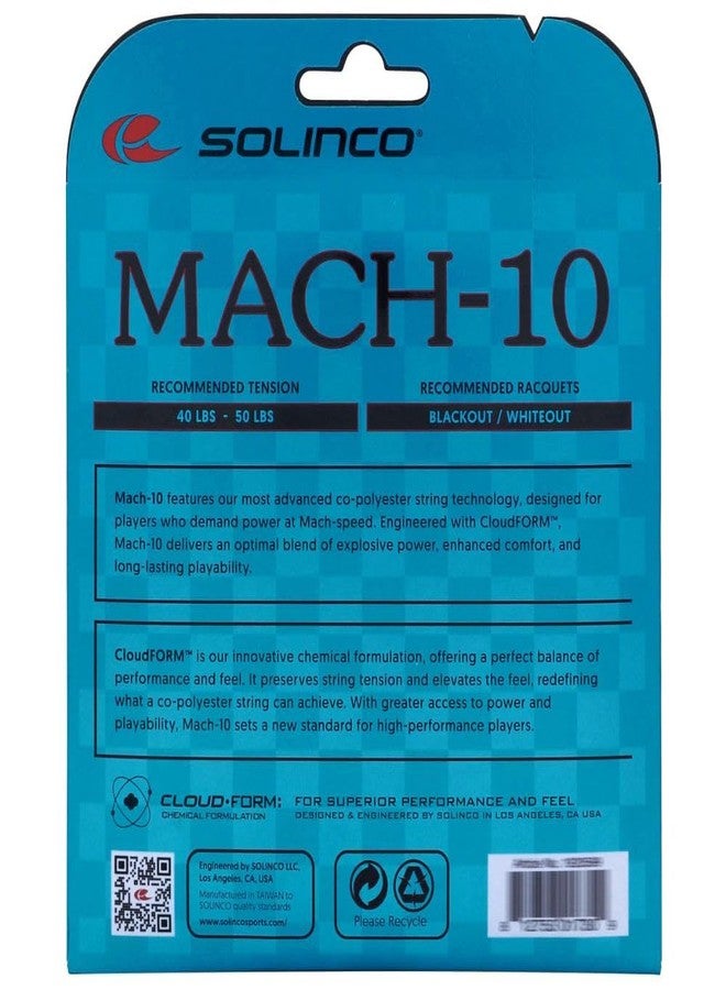 Solinco Mach-10 17 Gauge 1.20mm Tennis String Set 40' - Image 3